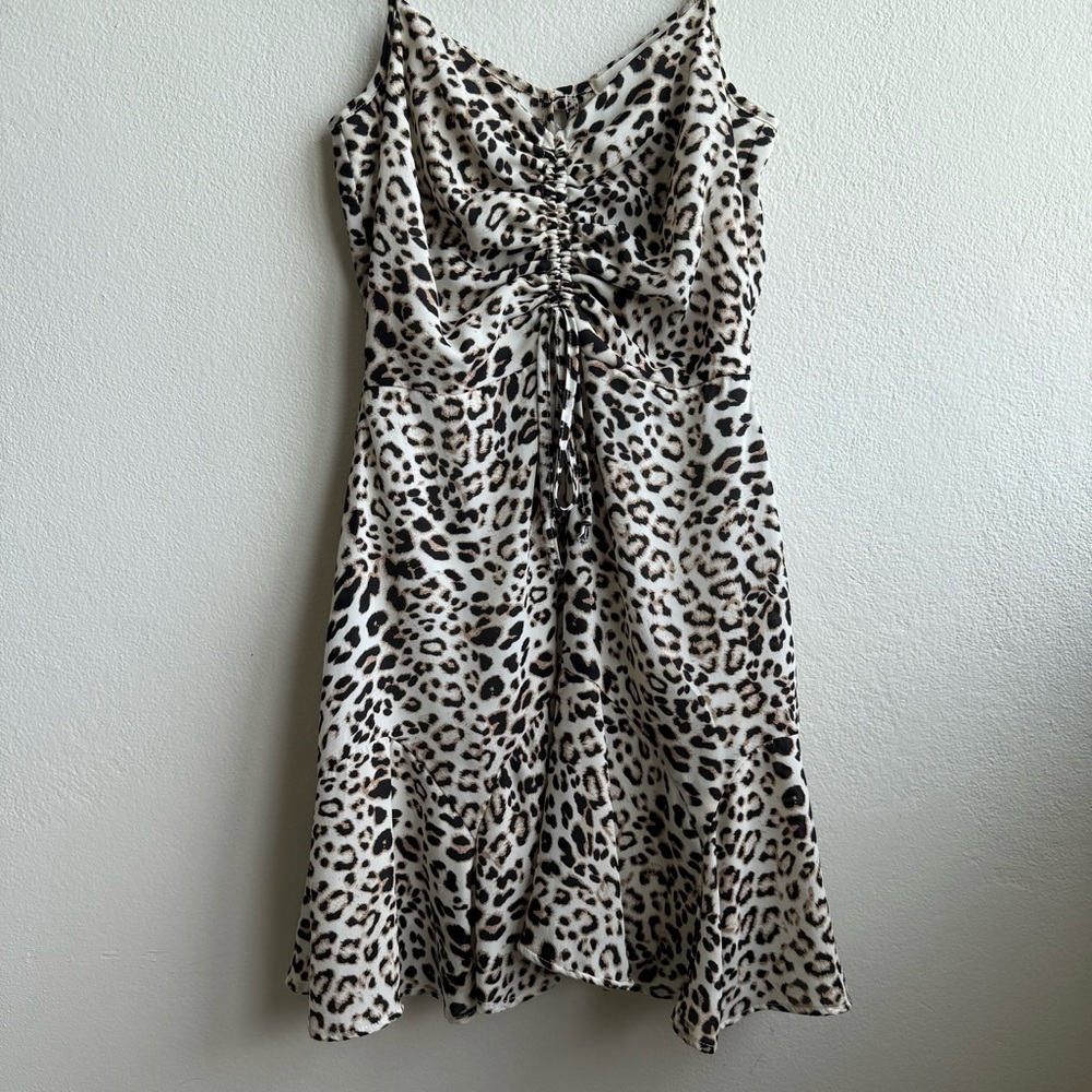 Black Ruched A-line Mini Sundress